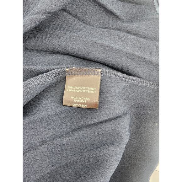 Sam Edelman Navy Blue Pleated One Shoulder Dress Women's Size 6 - Picture 7 of 10